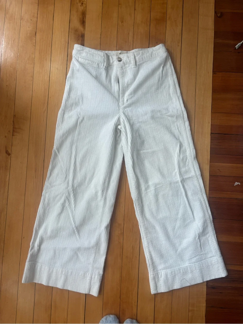 Madewell Cream Wide-Leg Jeans